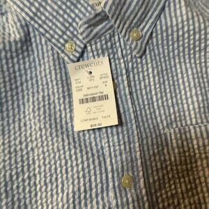 Crewcuts Blue Striped Boys Dress Shirt: